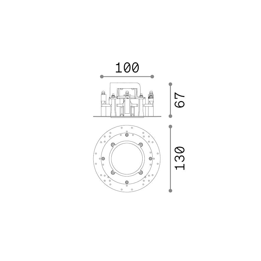 Ramă Beyond fără margine 10W – desen tehnic cu dimensiuni