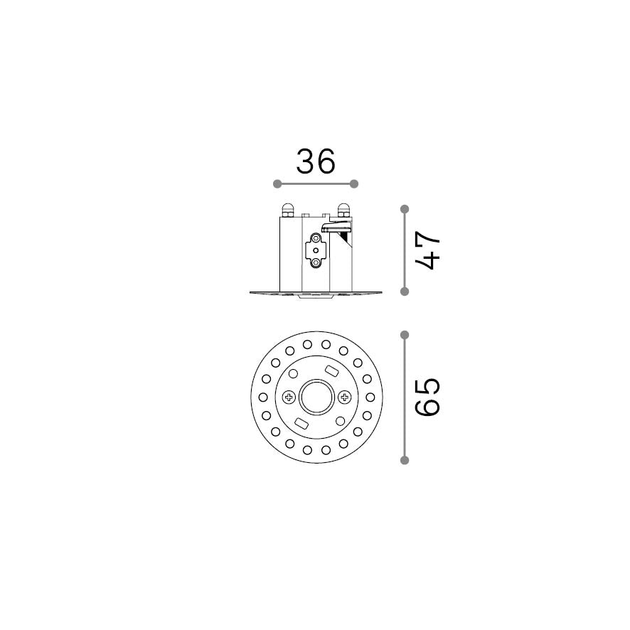 Ramă Beyond fără margine 7W – desen tehnic cu dimensiuni