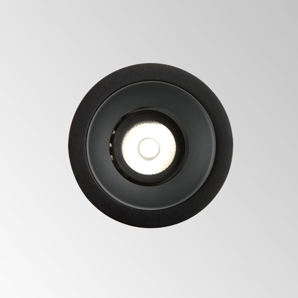 Ramă încastrată Bento rotundă simplă, negru – ambient