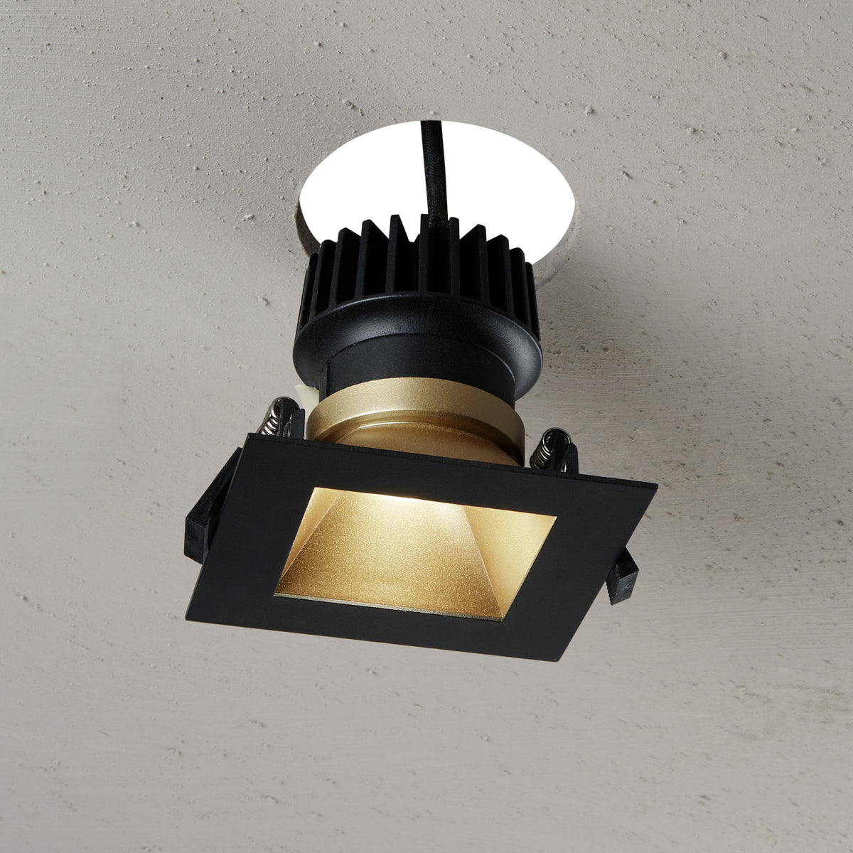 Ramă încastrată Dynamic pătrată, negru – ambient