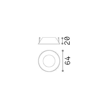 Reflector Zeus rotund 13W, alb – desen tehnic cu dimensiuni