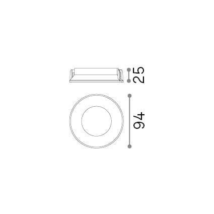 Reflector Zeus rotund 21W, alb – desen tehnic cu dimensiuni