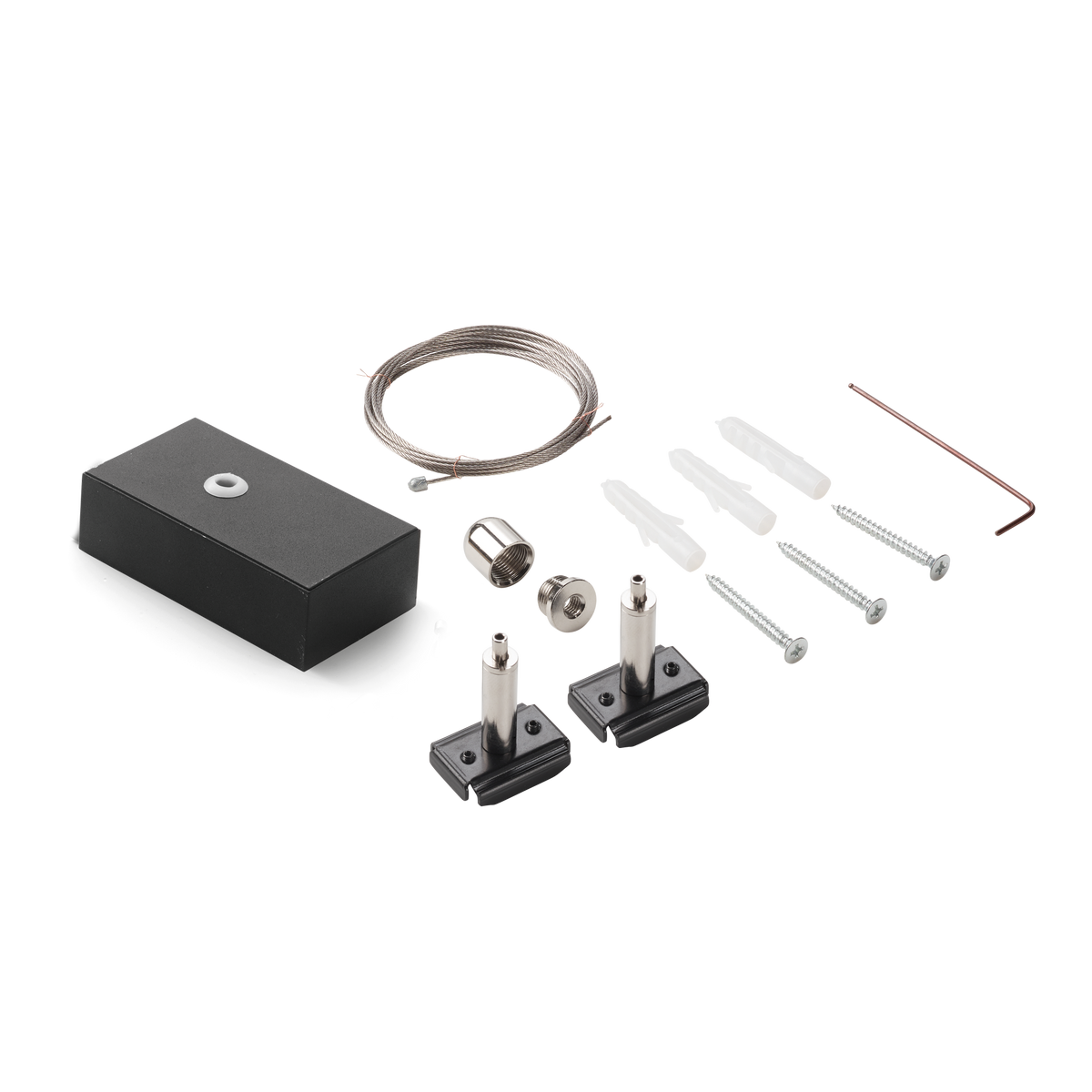 Rozetă cu kit de suspensie Ego Low/High 2 m, negru