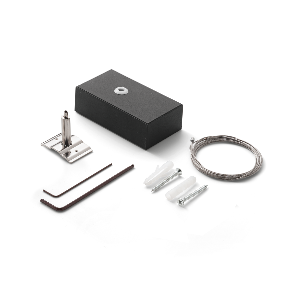 Rozetă Fluo cu kit de suspensie 2 m, negru