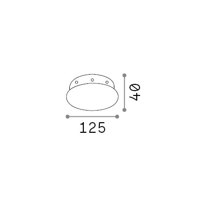 Rozetă magnetică 6 lumini, crom – desen tehnic cu dimensiuni