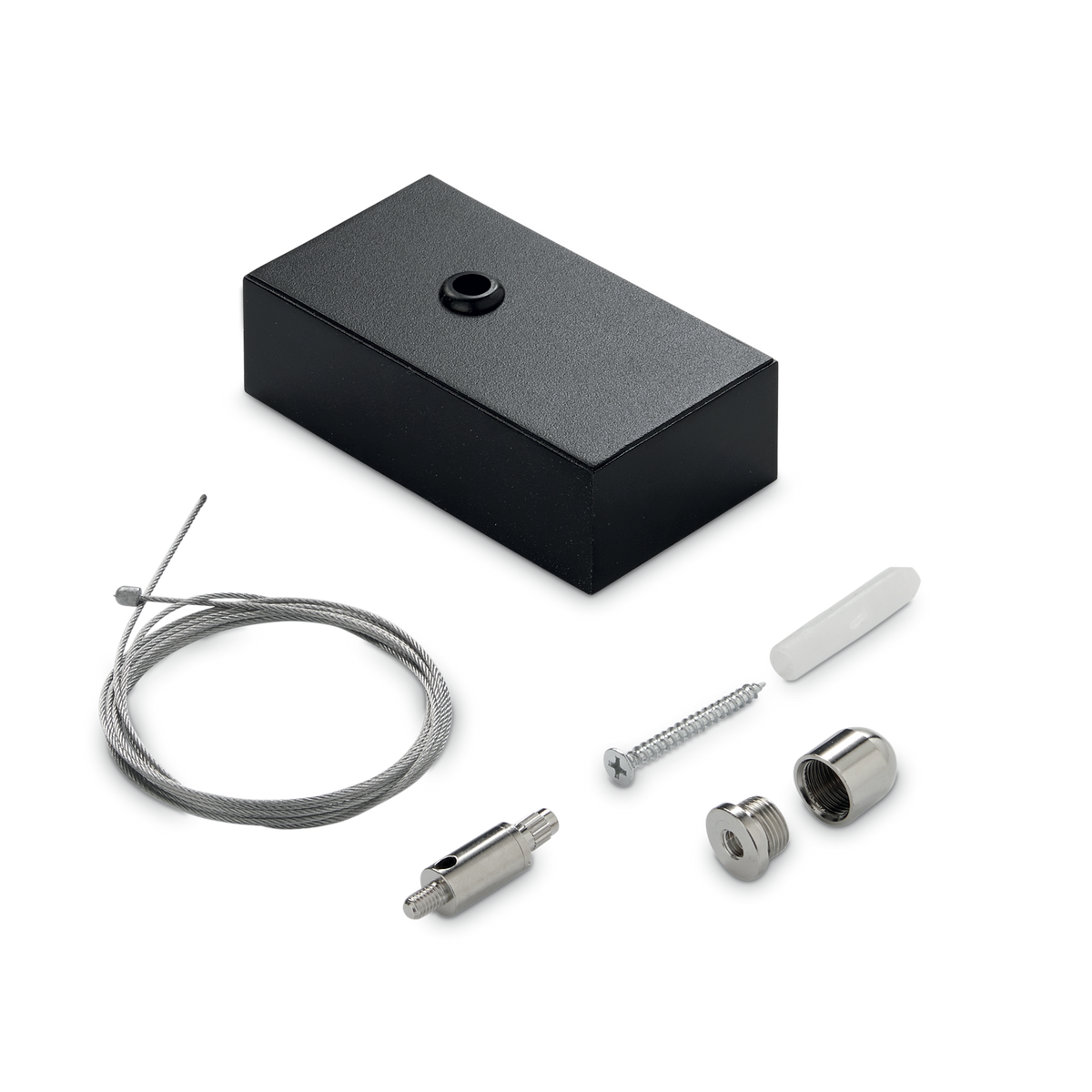 Rozetă Steel D35 cu kit de suspensie 2 m, negru