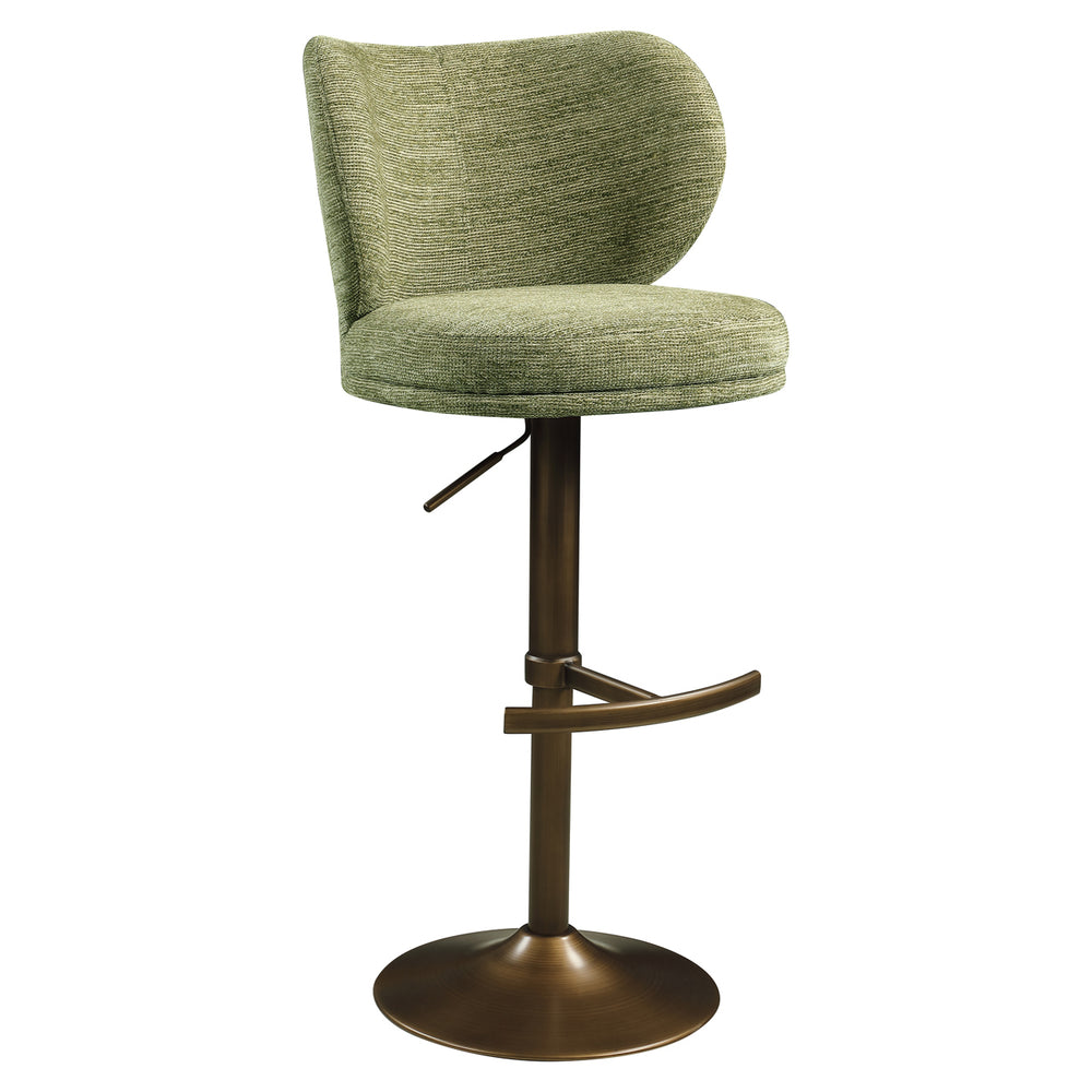 Scaun de bar Amely, pistache softweave, rotativ