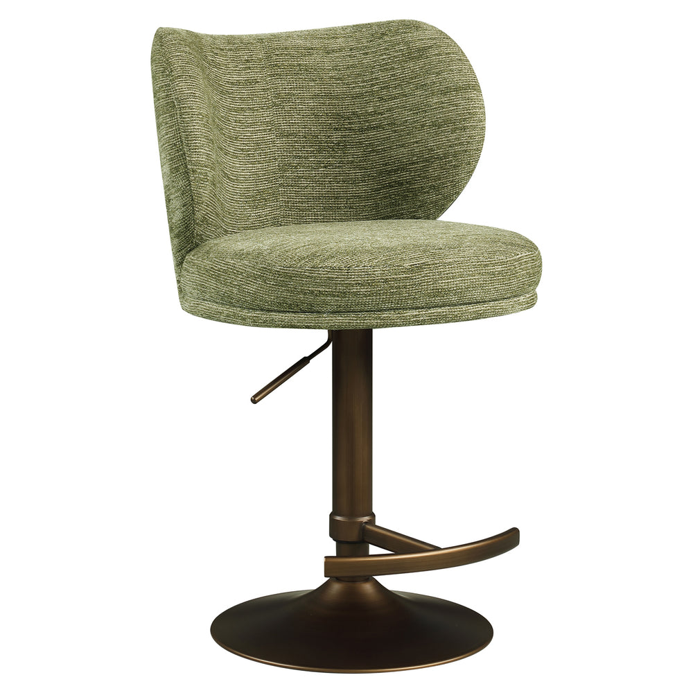 Scaun de bar Amely, pistache softweave, rotativ