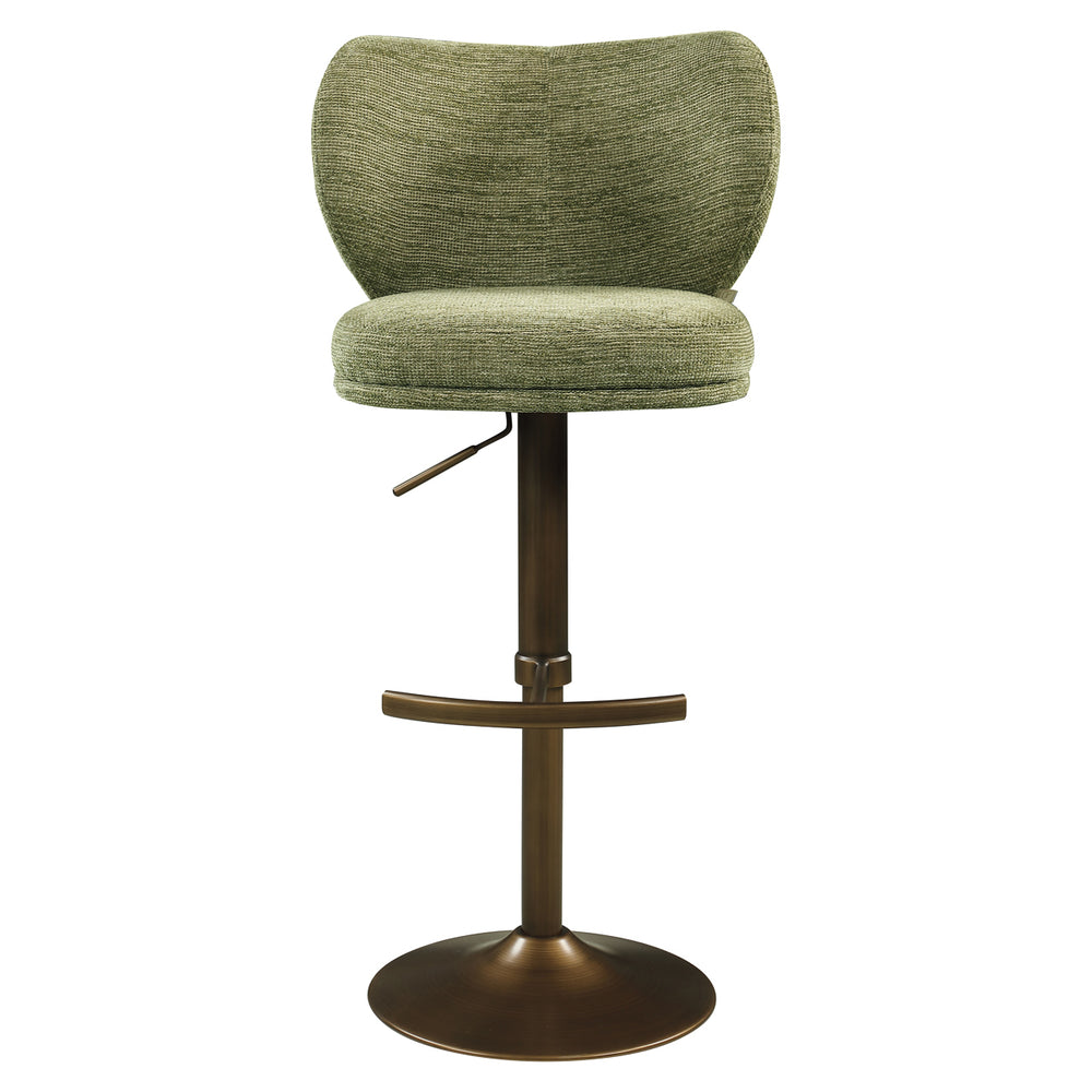 Scaun de bar Amely, pistache softweave, rotativ