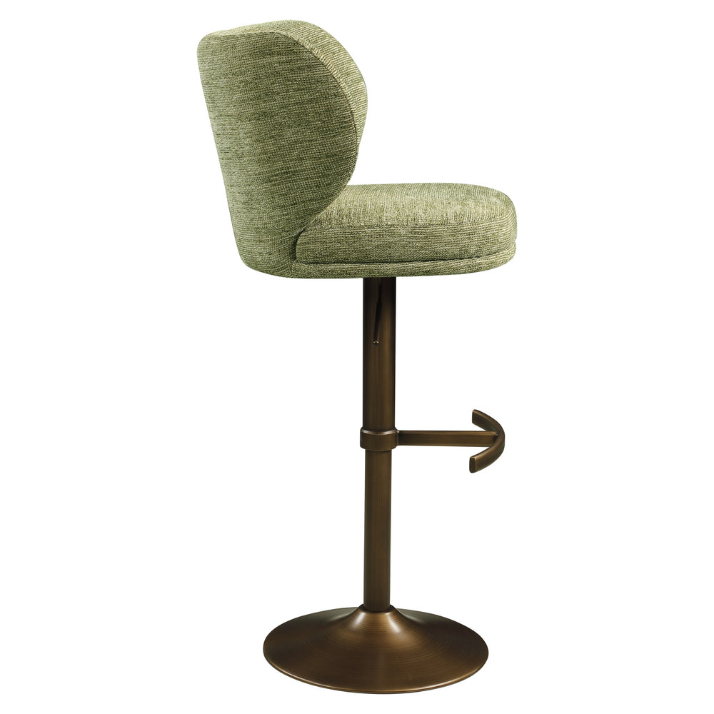 Scaun de bar Amely, pistache softweave, rotativ