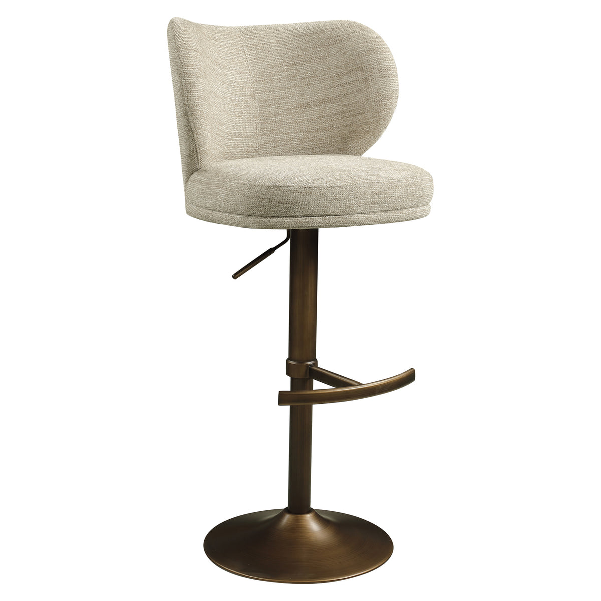 Scaun de bar Amely, softweave natural, rotativ
