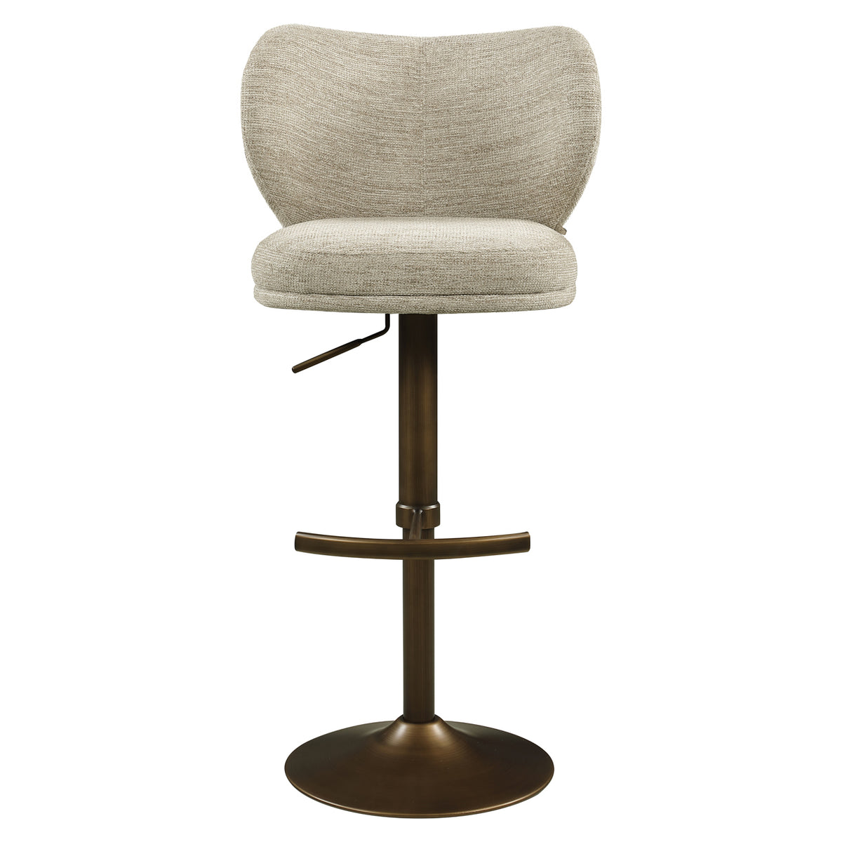 Scaun de bar Amely, softweave natural, rotativ