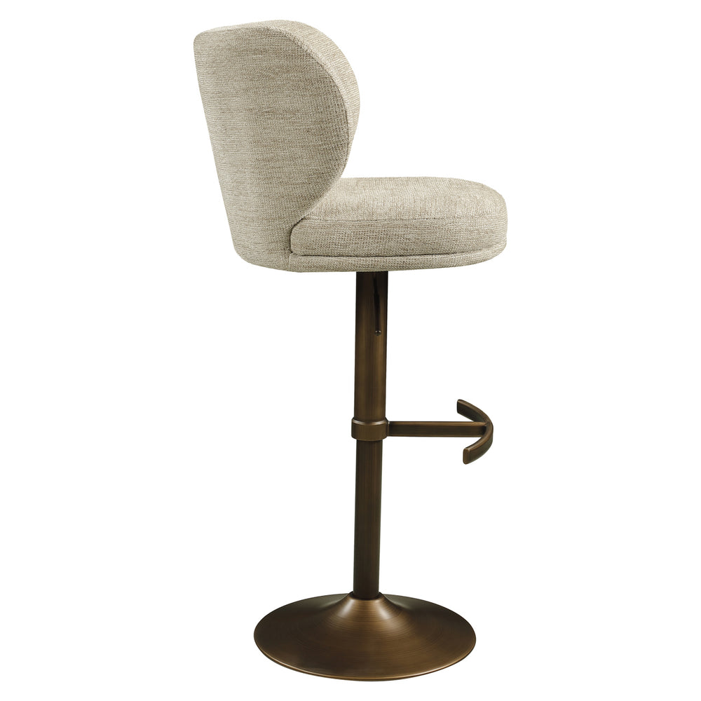 Scaun de bar Amely, softweave natural, rotativ