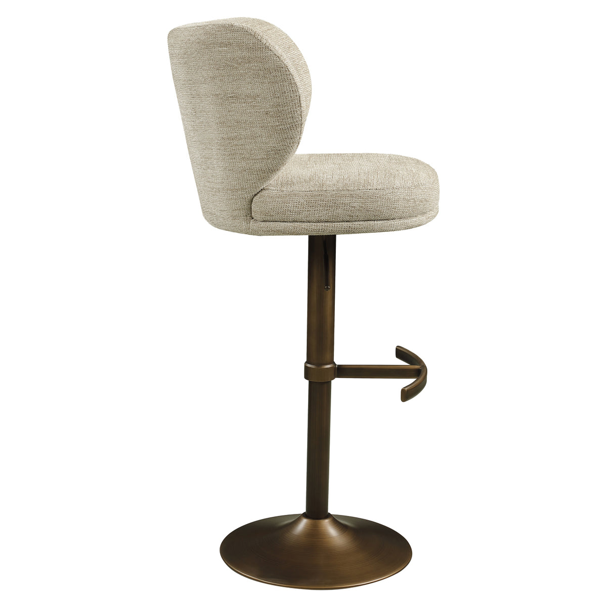 Scaun de bar Amely, softweave natural, rotativ