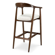 Scaun de bar Beale, finisaj maro clasic, sentier crem