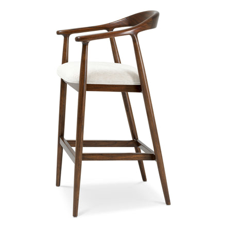 Scaun de bar Beale, finisaj maro clasic, sentier crem