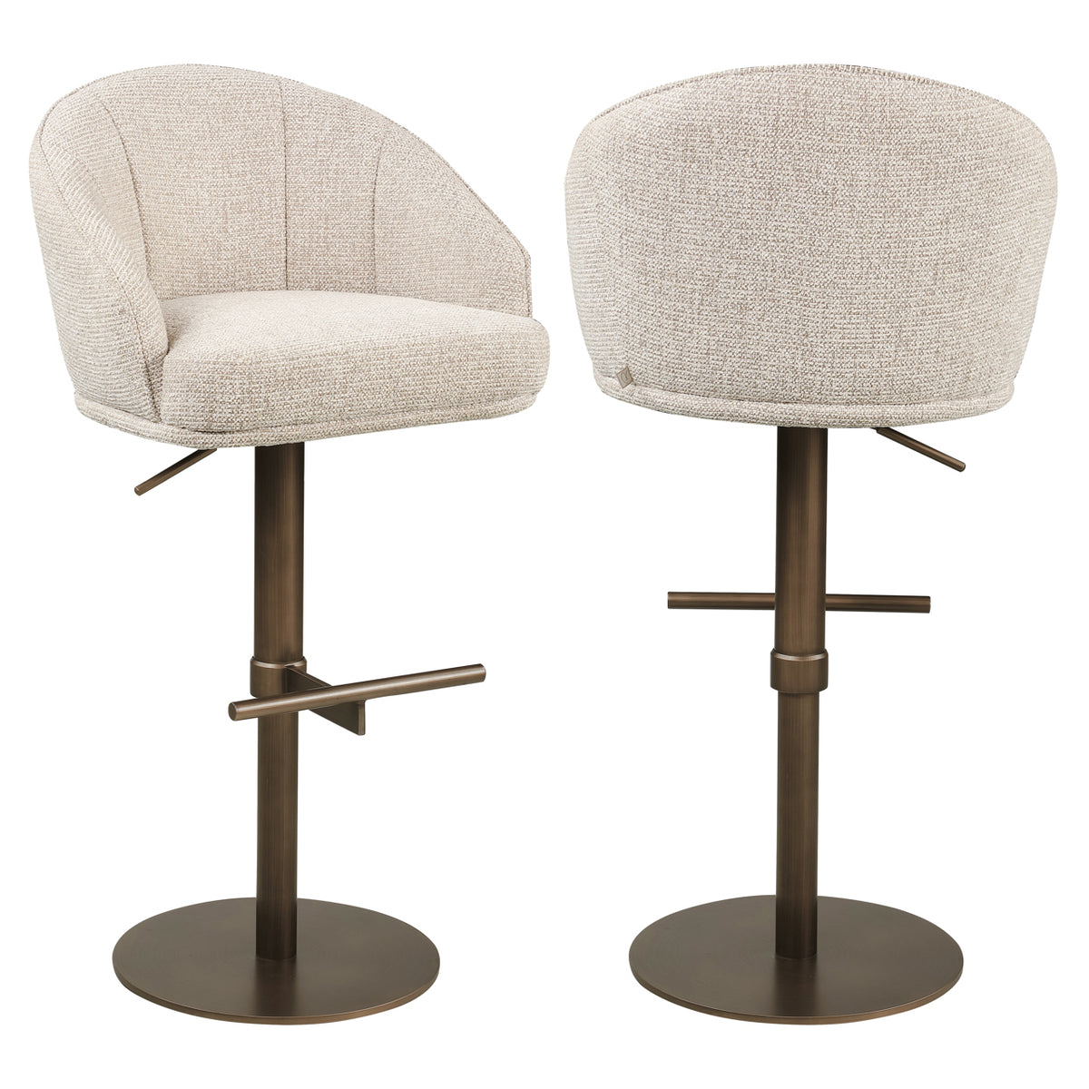 Scaun de bar Beverly, fancy natural, rotativ