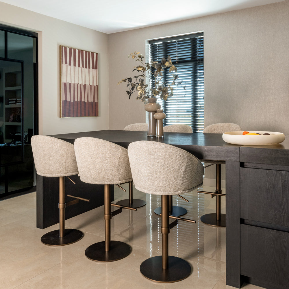Scaun de bar Beverly, fancy natural, rotativ – ambient