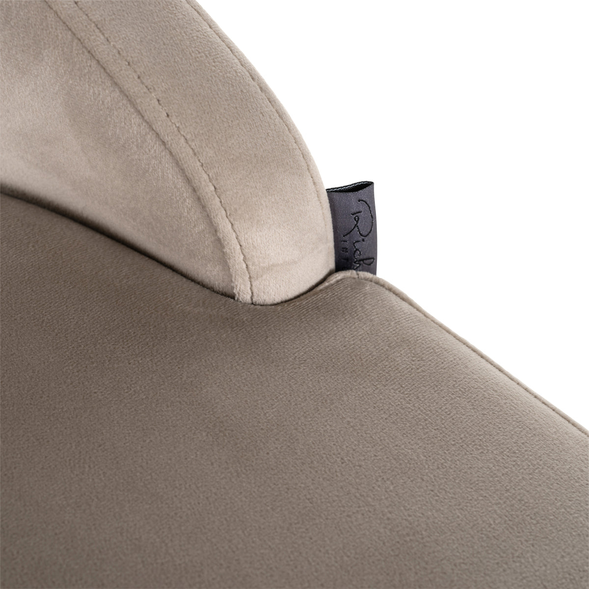 Scaun de bar Bolton, catifea kaki, auriu periat, ignifug (set de 2)