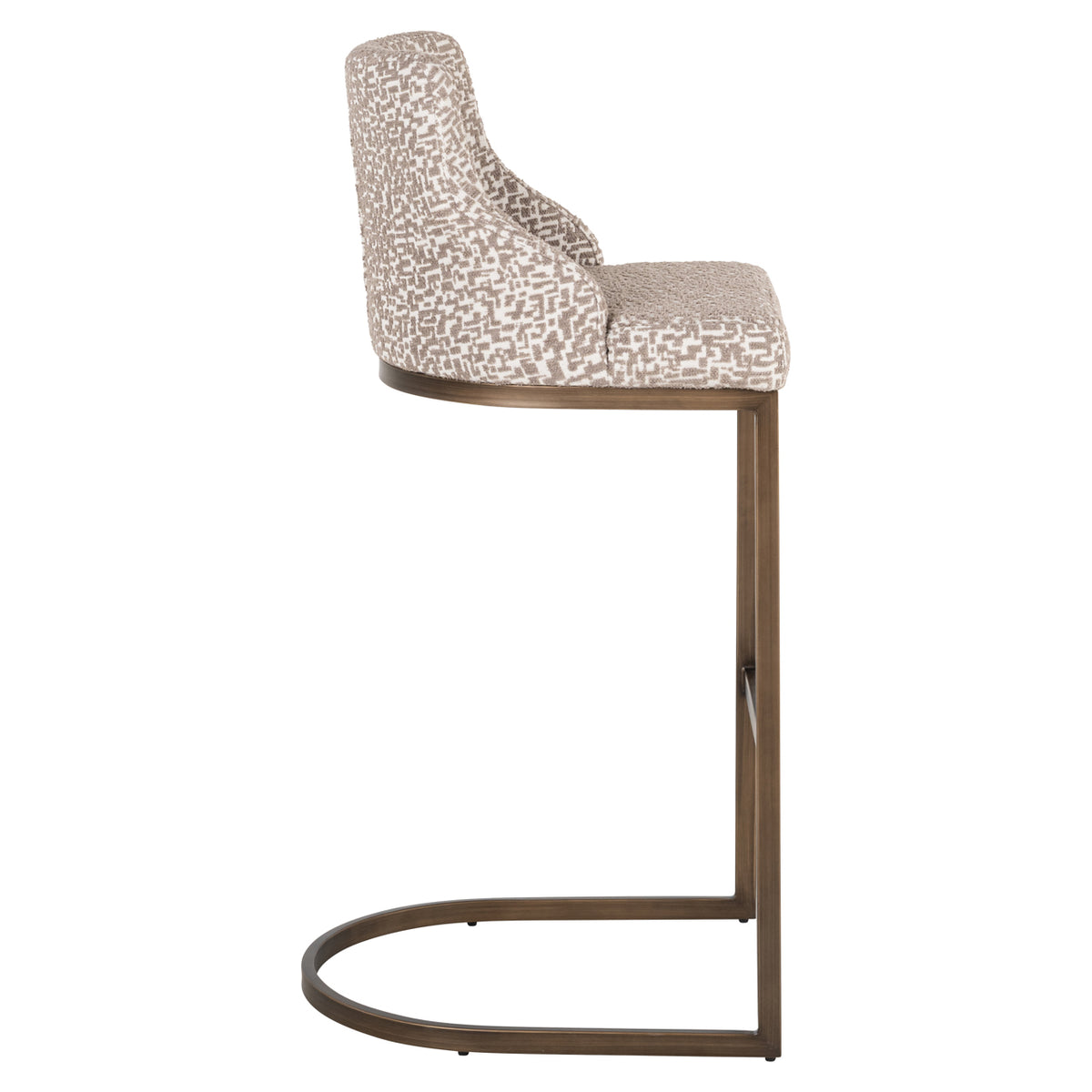 Scaun de bar Bolton, geo natural (set de 2)
