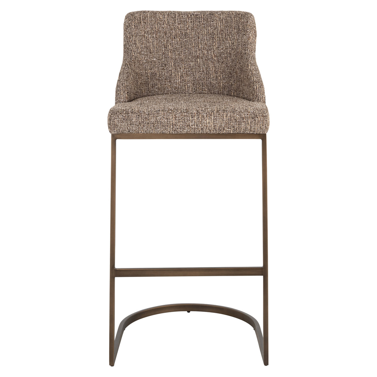 Scaun de bar Bolton, tweed maro (set de 2)