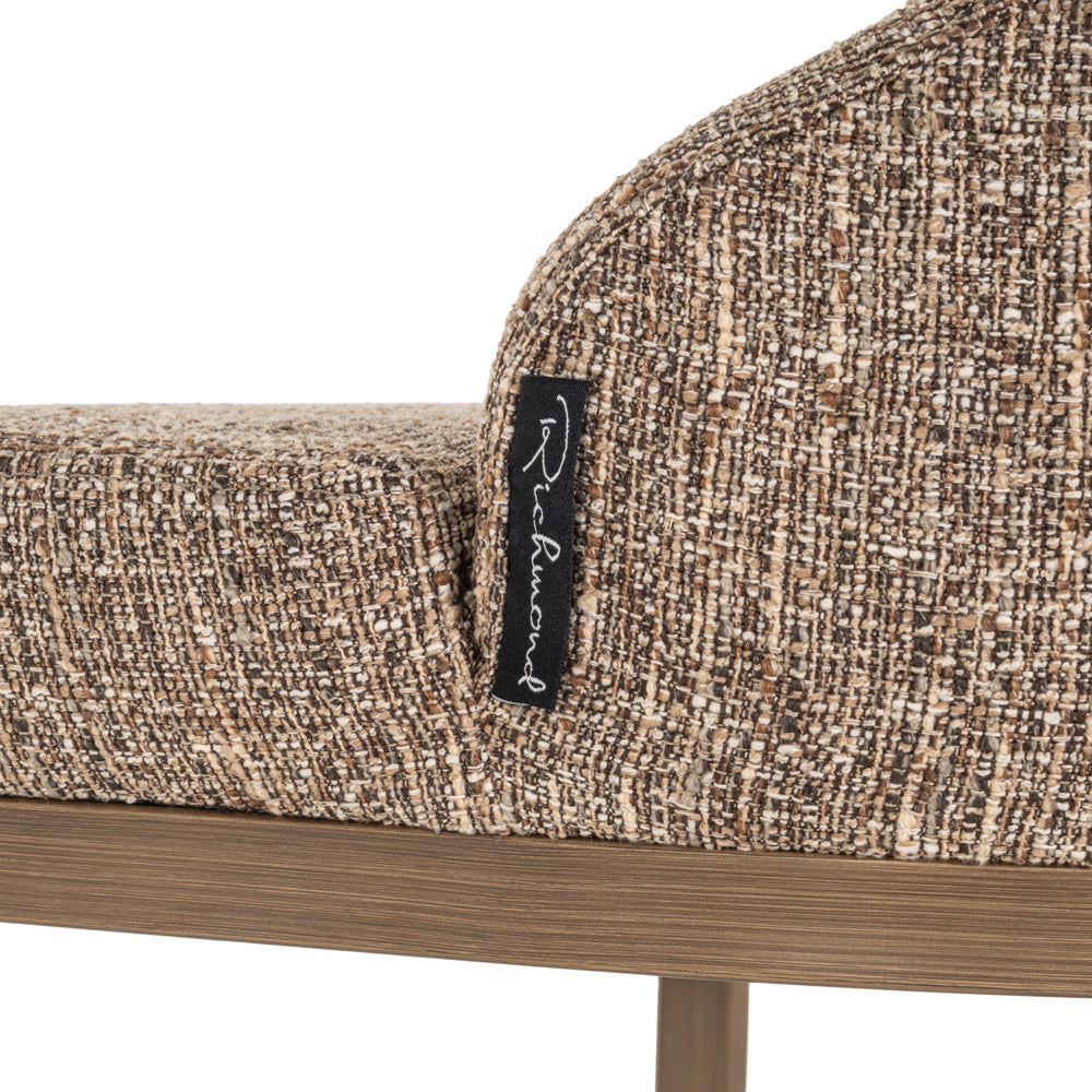 Scaun de bar Bolton, tweed maro (set de 2)