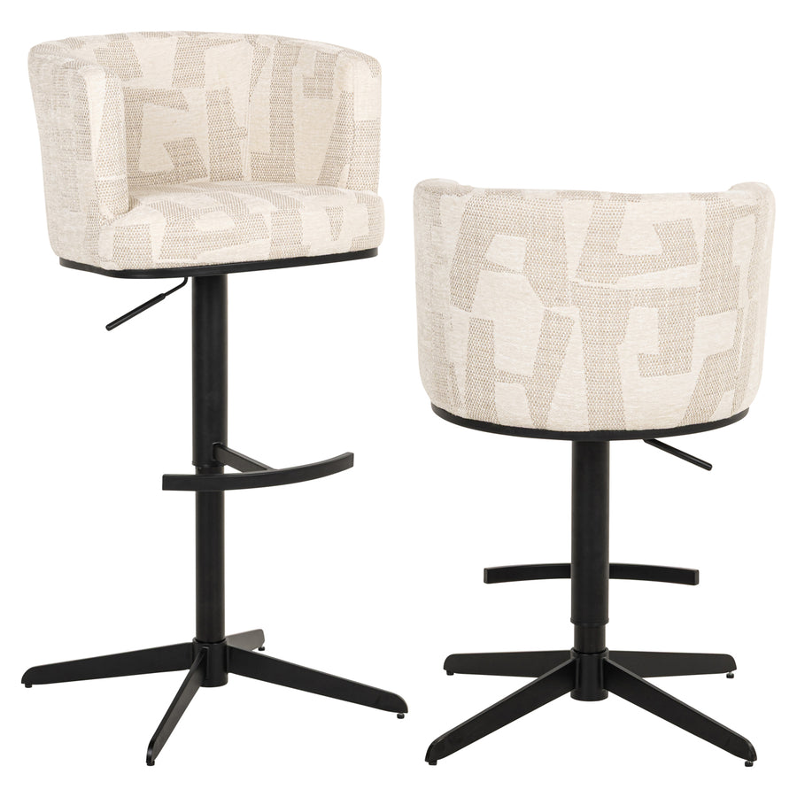 Scaun de bar Cheyenne, graffic bej, rotativ