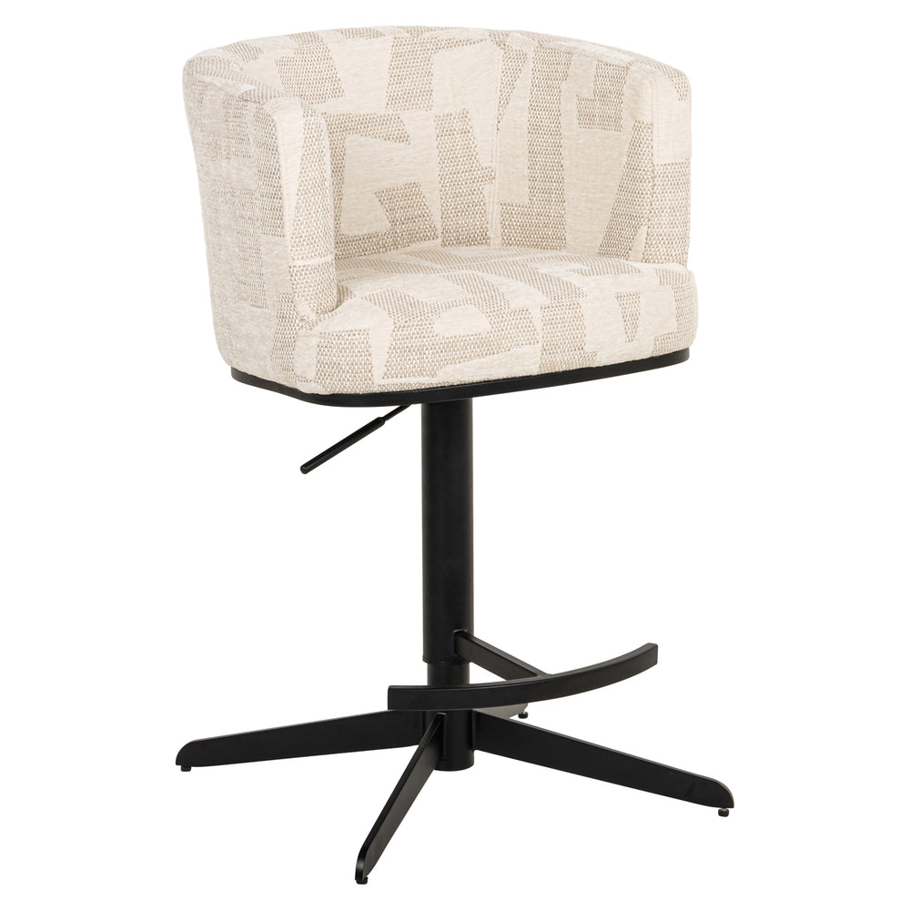 Scaun de bar Cheyenne, graffic bej, rotativ