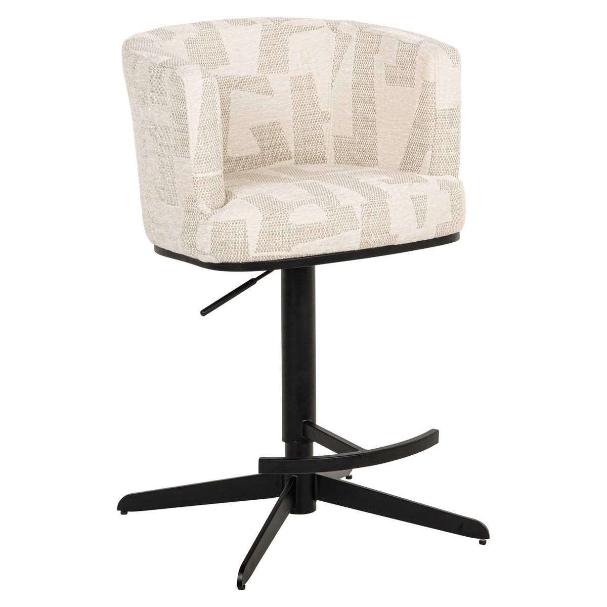 Scaun de bar Cheyenne, graffic bej, rotativ