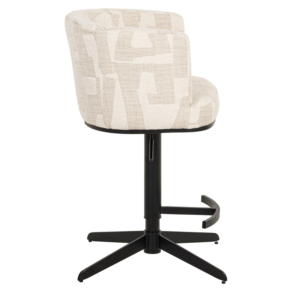 Scaun de bar Cheyenne, graffic bej, rotativ