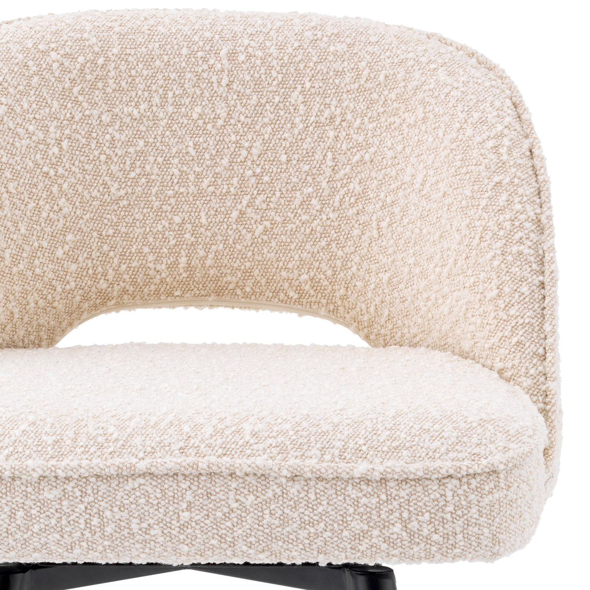 Scaun de bar Cliff, bouclé crem, set de 2