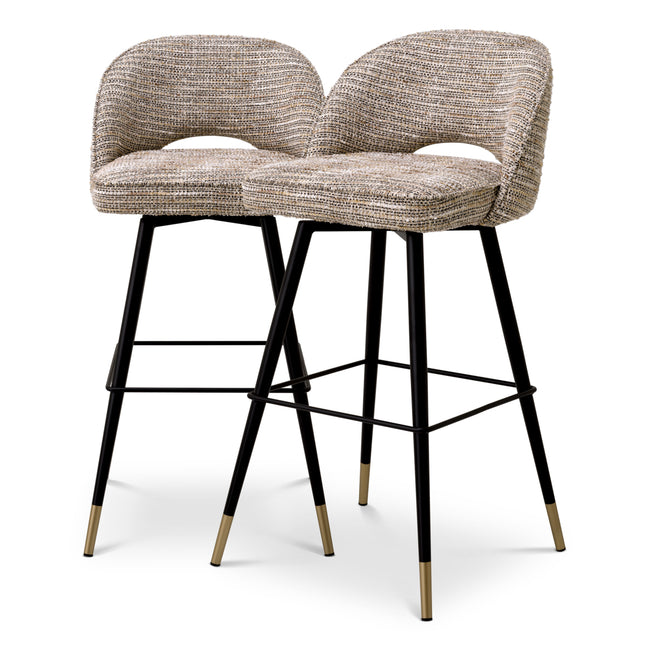 Scaun de bar Cliff, mademoiselle bej, set de 2