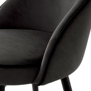 Scaun de bar Cooper, catifea roche gri închis, set de 2