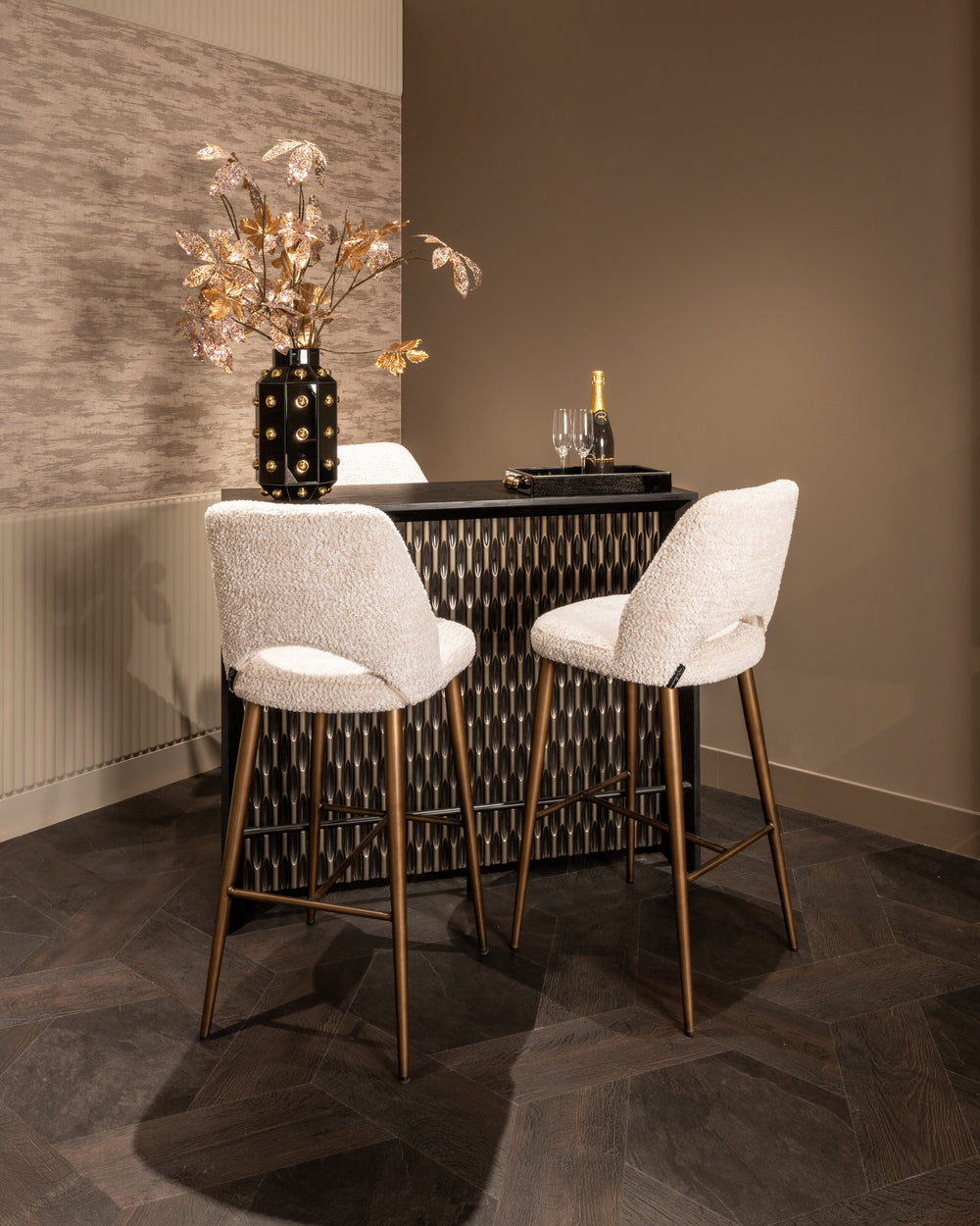Scaun de bar Delphine, lovely crem – ambient