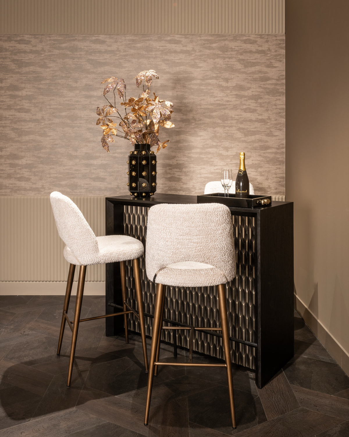 Scaun de bar Delphine, lovely crem – ambient