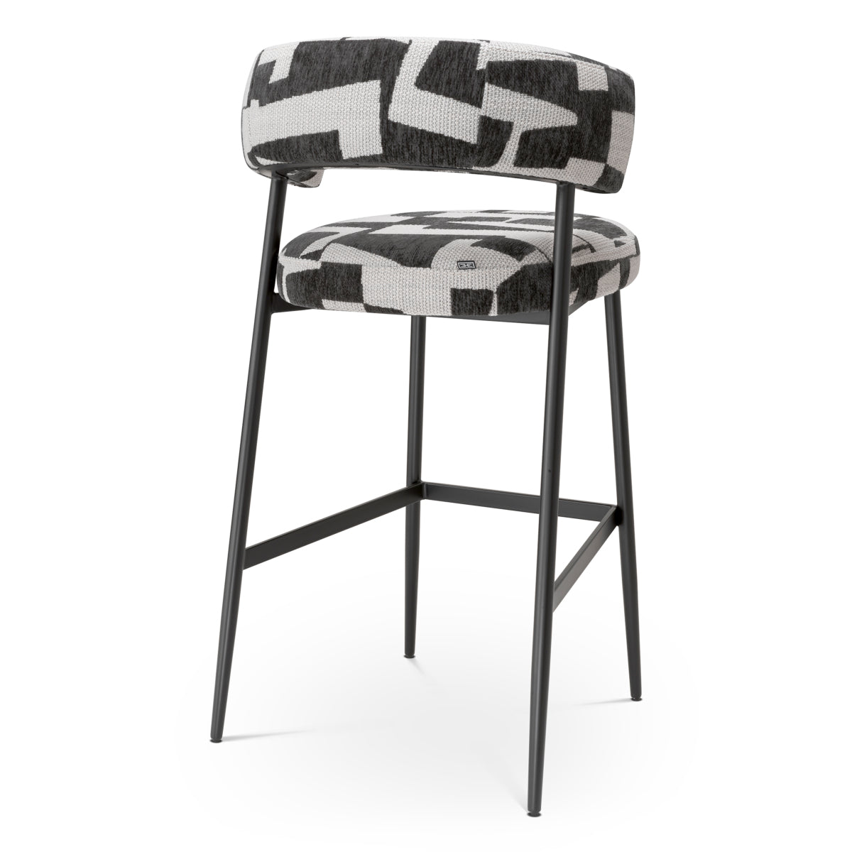 Scaun de bar Folsom, brooklyn negru