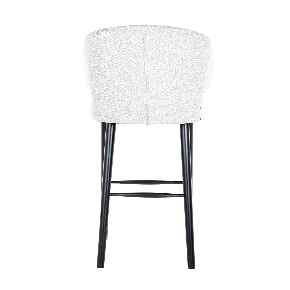 Scaun de bar Indigo, bouclé alb