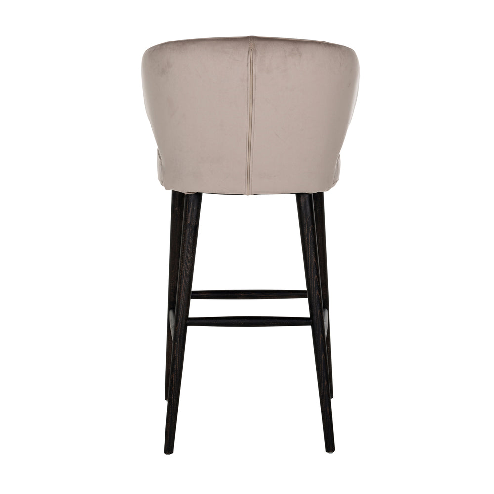 Scaun de bar Indigo, catifea kaki