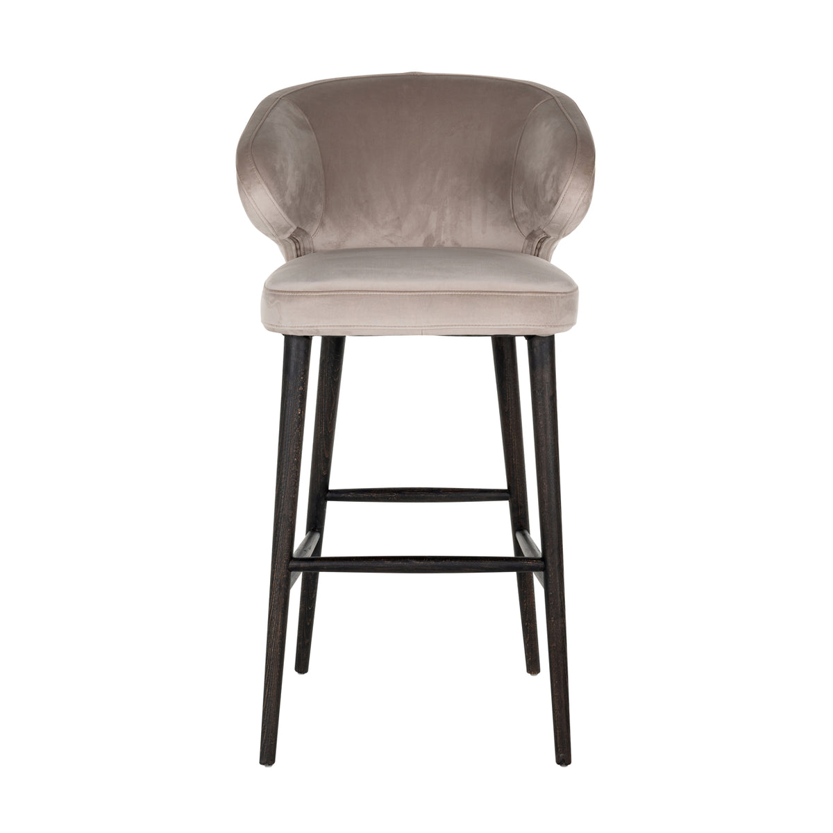 Scaun de bar Indigo, catifea kaki