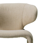 Scaun de bar Josephine, renato ecru, finisaj bronz