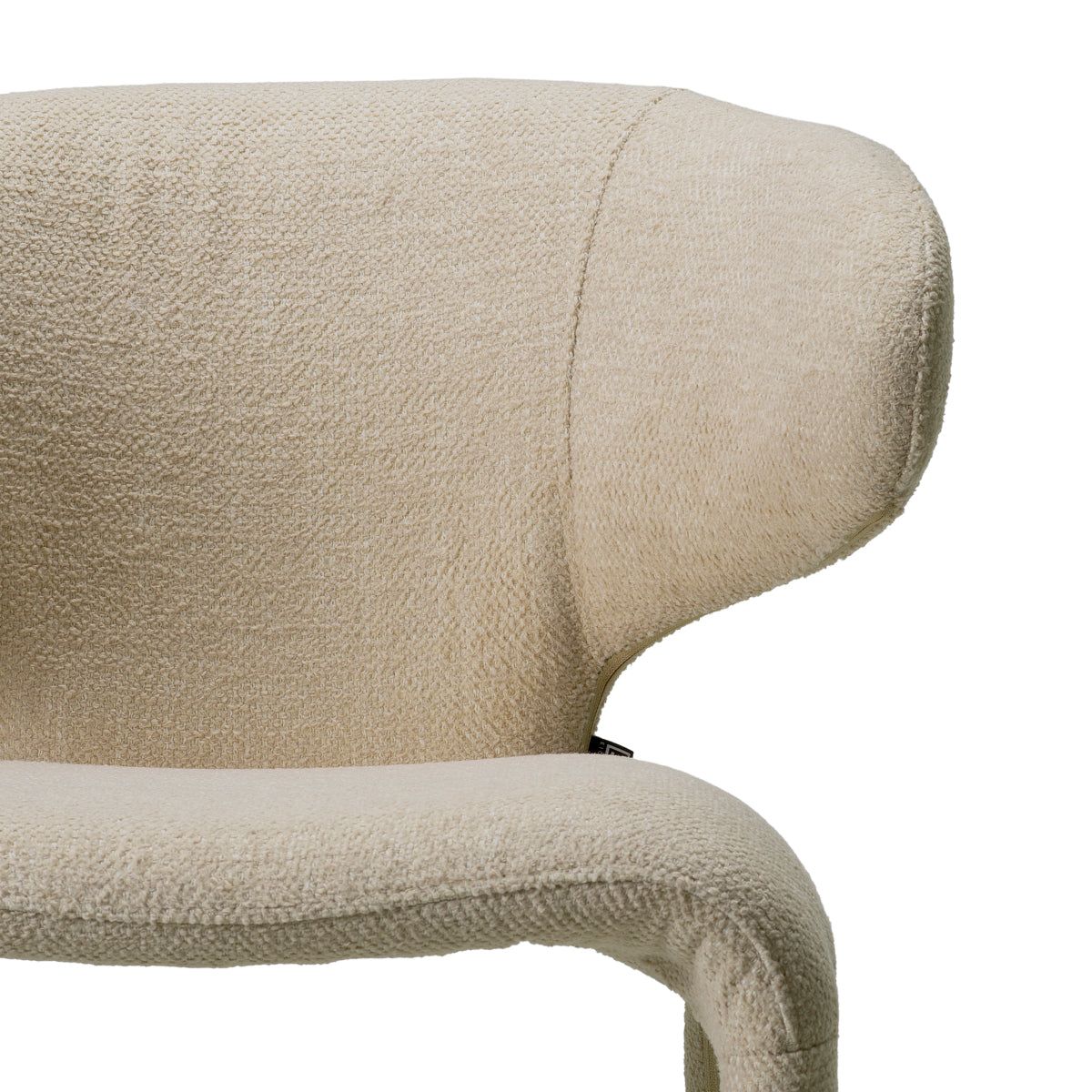 Scaun de bar Josephine, renato ecru, finisaj bronz