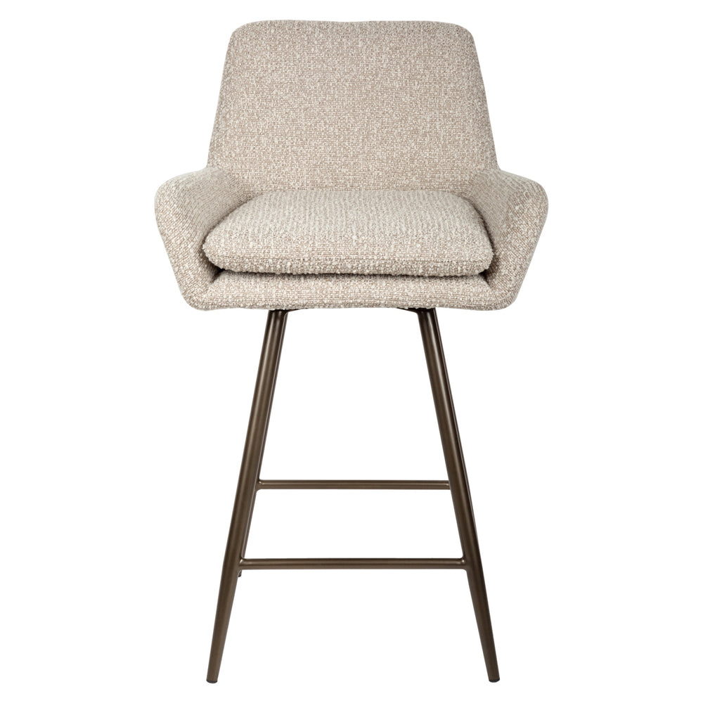 Scaun de bar Linsey (înălțime blat), chunky natural, rotativ (set de 2)