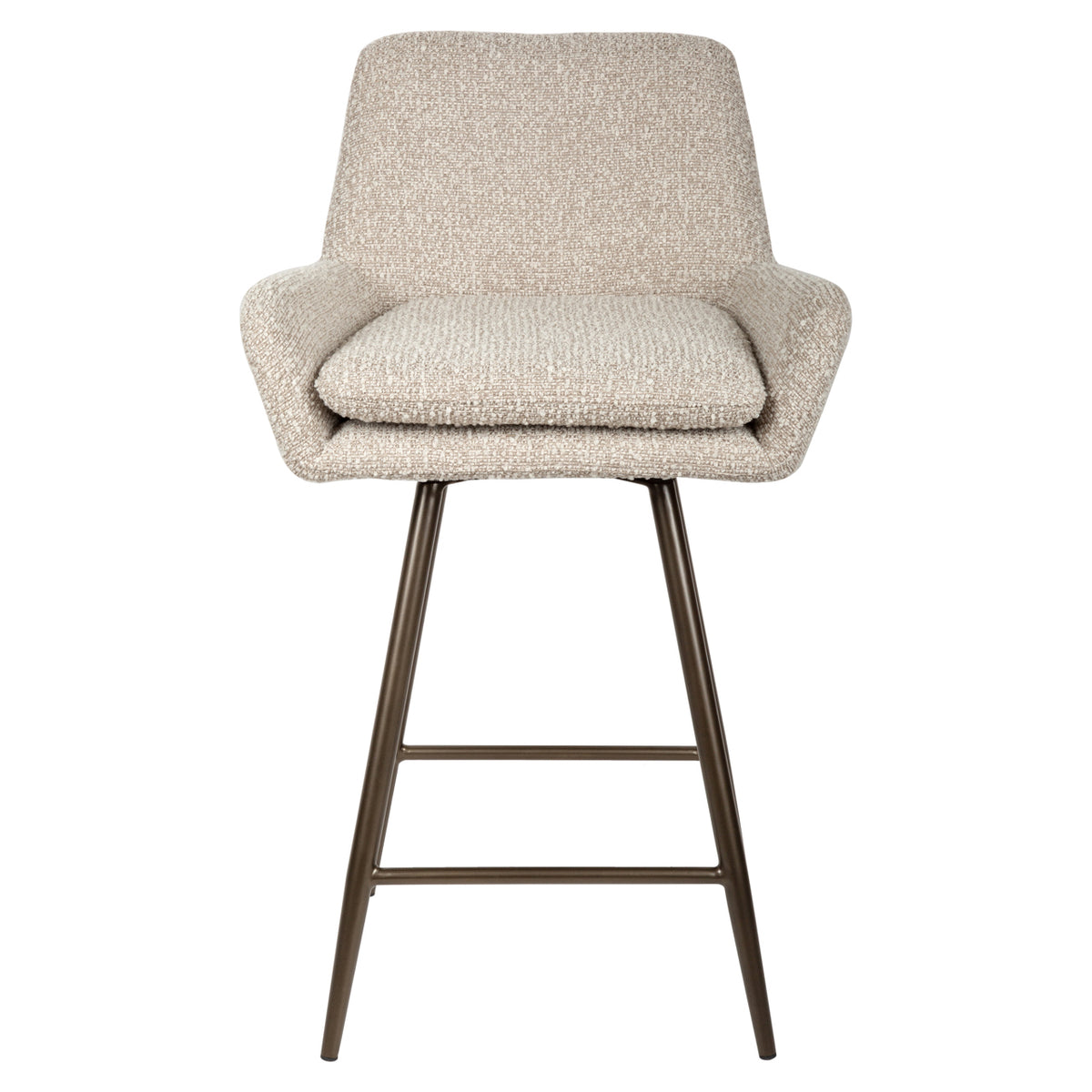 Scaun de bar Linsey (înălțime blat), chunky natural, rotativ (set de 2)
