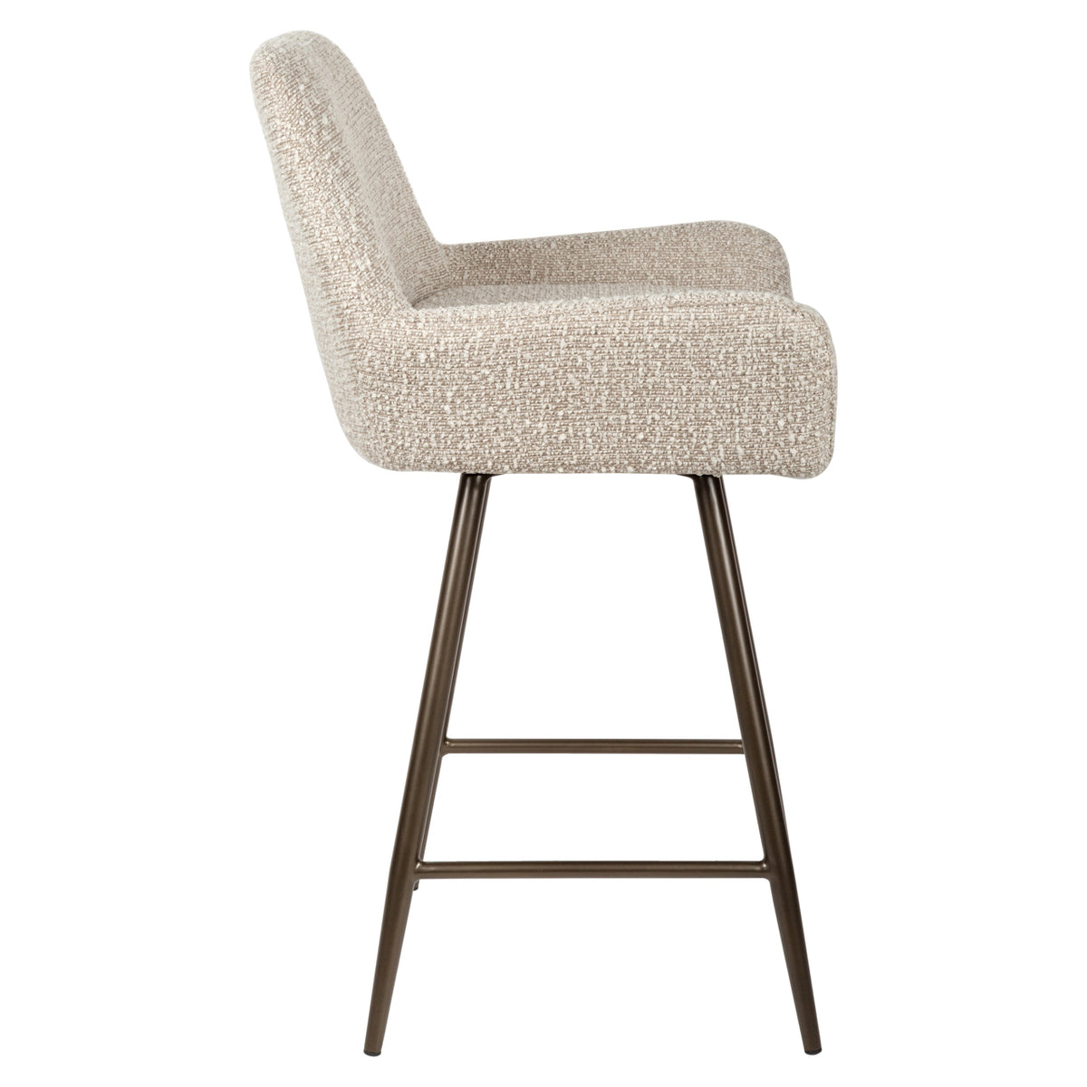 Scaun de bar Linsey (înălțime blat), chunky natural, rotativ (set de 2)
