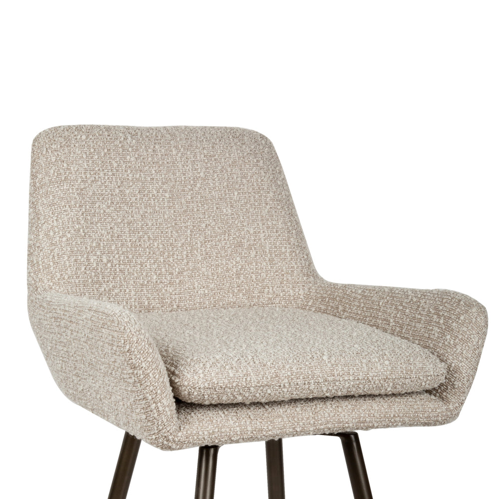 Scaun de bar Linsey (înălțime blat), chunky natural, rotativ (set de 2)