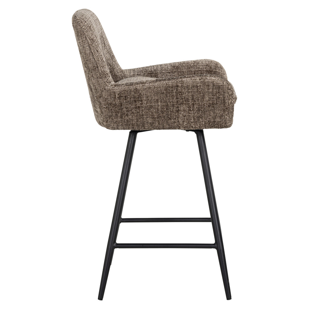 Scaun de bar Linsey (înălțime blat), niagara stone, rotativ (set de 2)