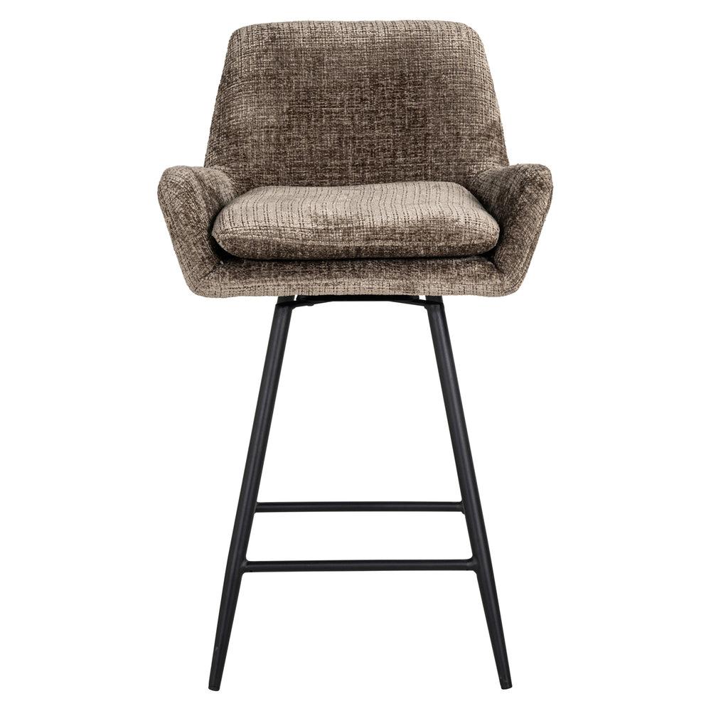 Scaun de bar Linsey (înălțime blat), niagara stone, rotativ (set de 2)
