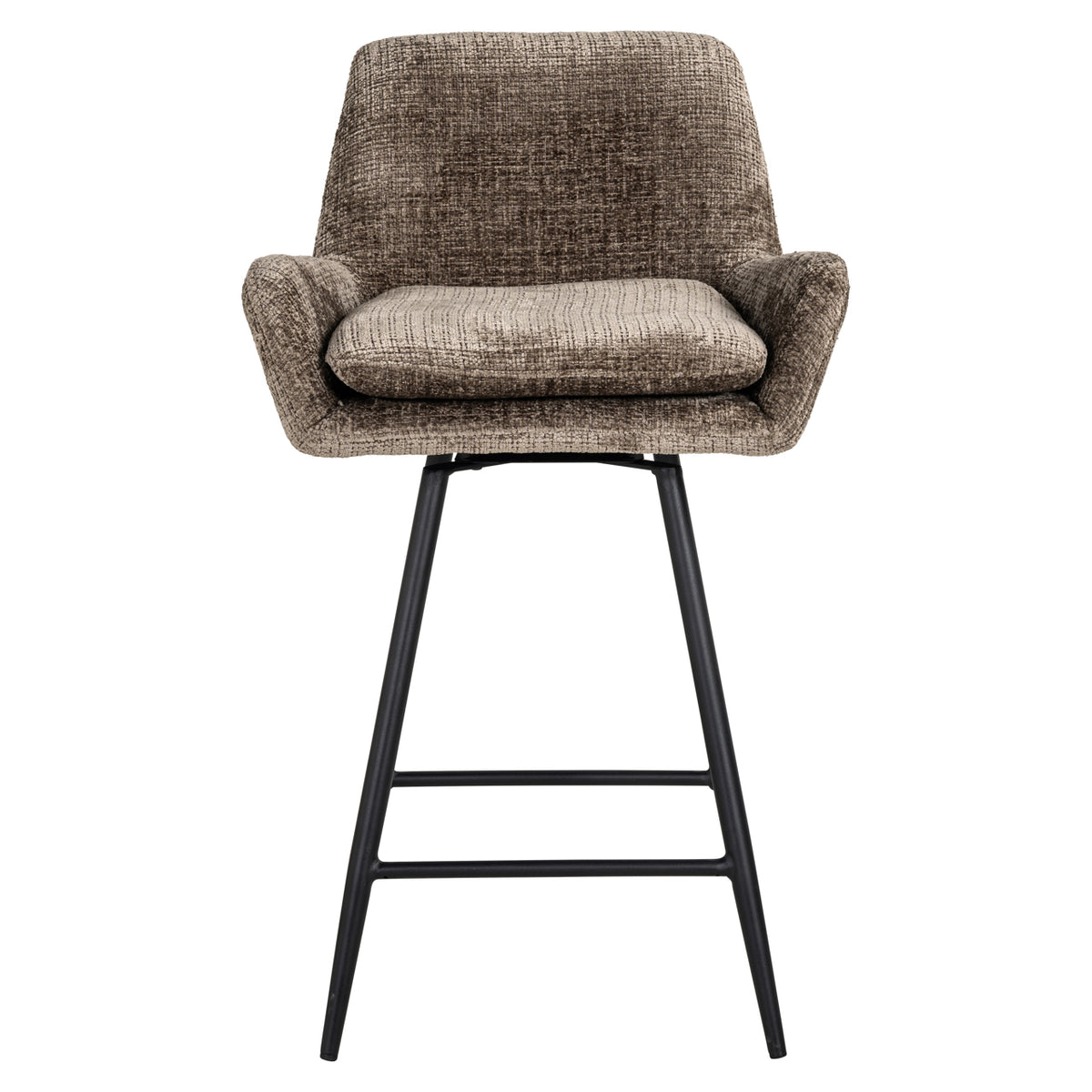 Scaun de bar Linsey (înălțime blat), niagara stone, rotativ (set de 2)