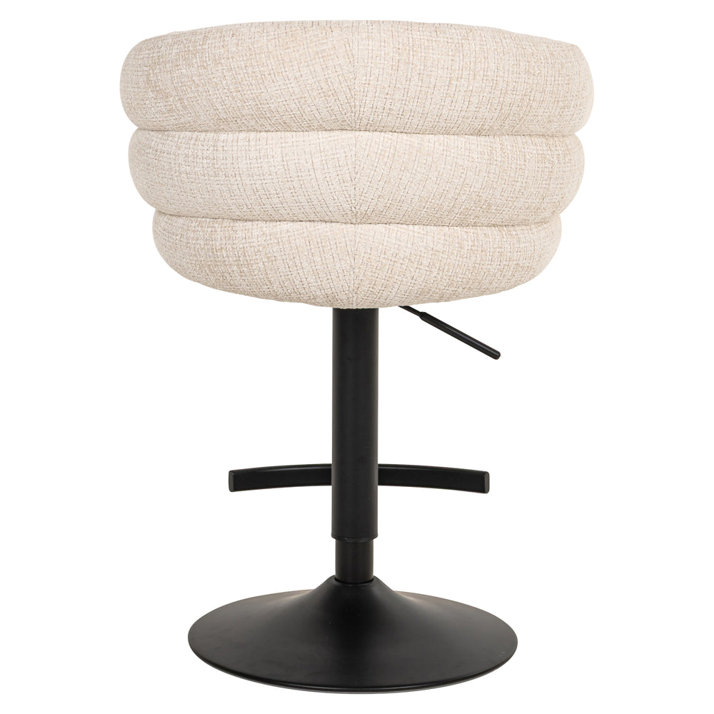 Scaun de bar Nikki, niagara bej, rotativ, ignifug