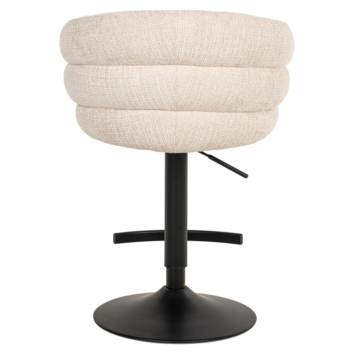 Scaun de bar Nikki, niagara bej, rotativ, ignifug